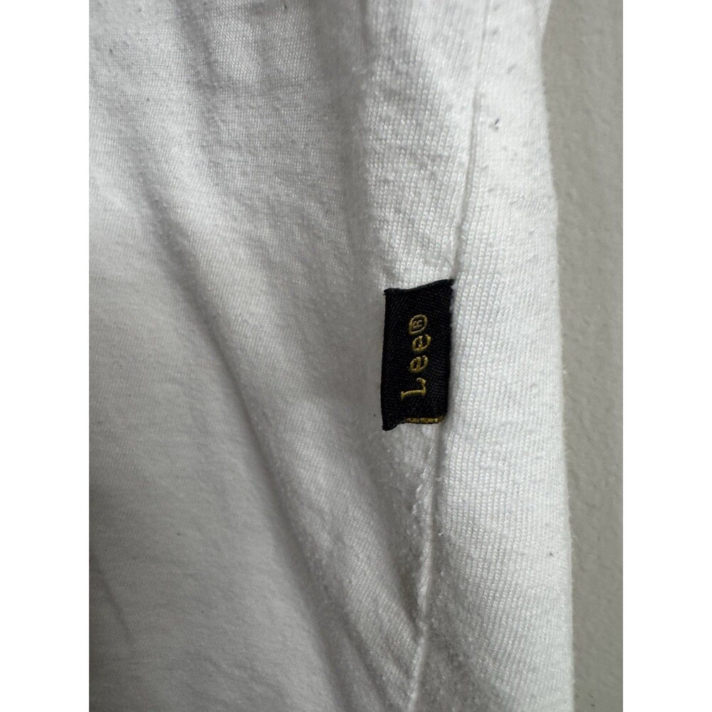 Lee White Short Sleeve Tee with Pocket Size 2X 100% Cotton - Picture 4 of 7